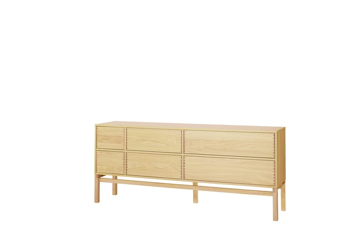 Aparador Hylte 6 cajones 172x73 cm, Roble 1898