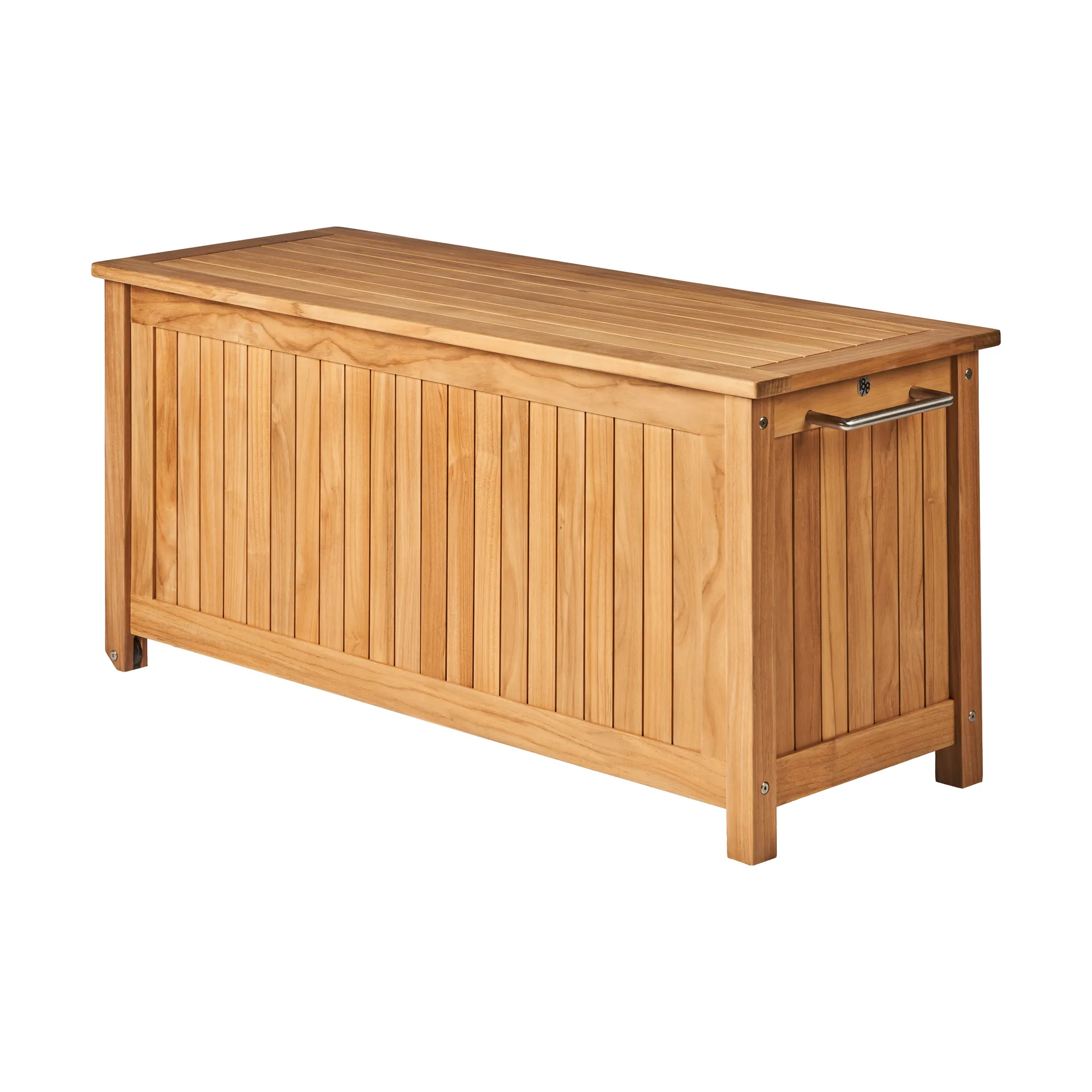 Baúl con ruedas Bjärknäs S 130x50x60 cm, Teak 1898