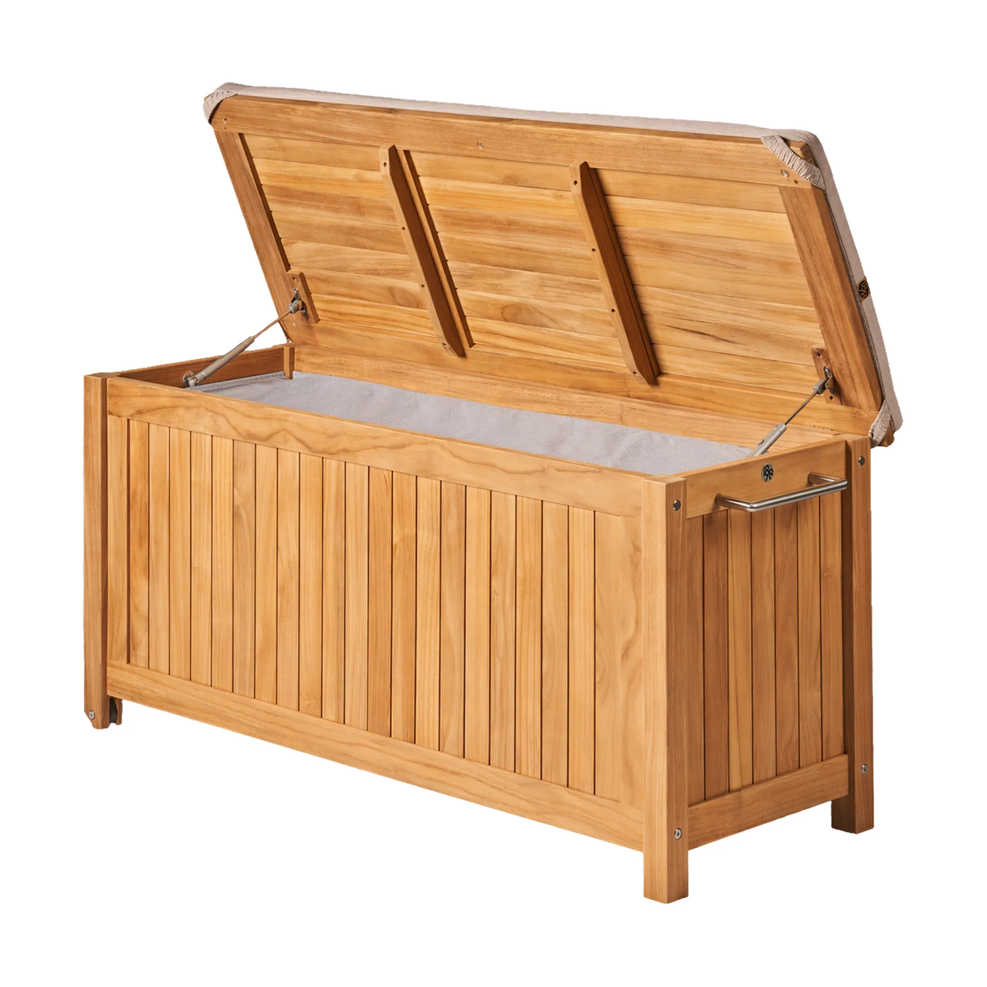 Baúl con ruedas Bjärknäs S 130x50x60 cm, Teak 1898
