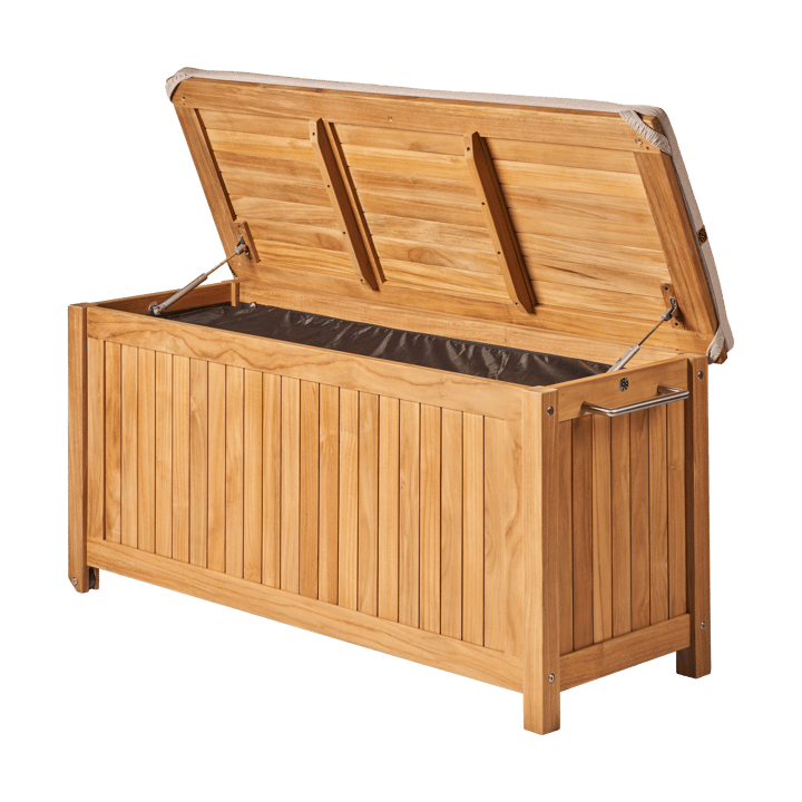 Baúl con ruedas Bjärknäs S 130x50x60 cm, Teak 1898