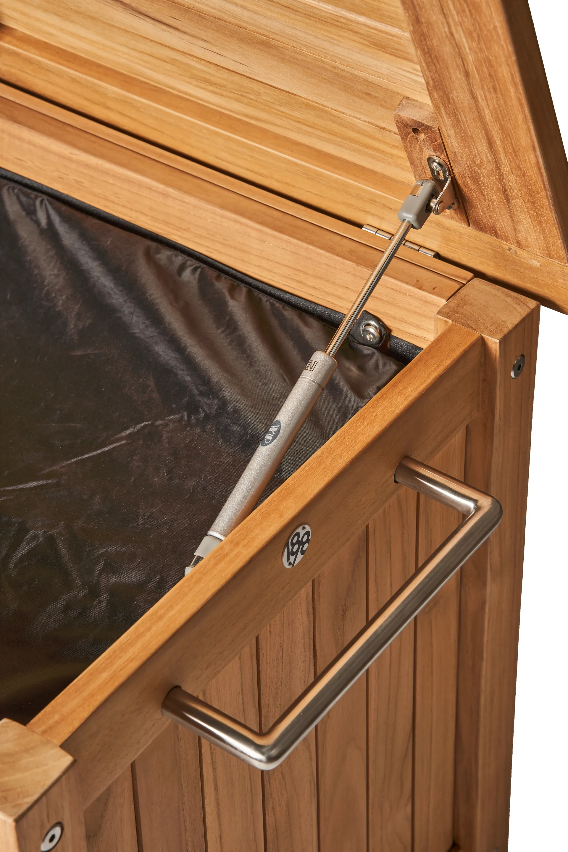 Baúl con ruedas Bjärknäs S 130x50x60 cm, Teak 1898