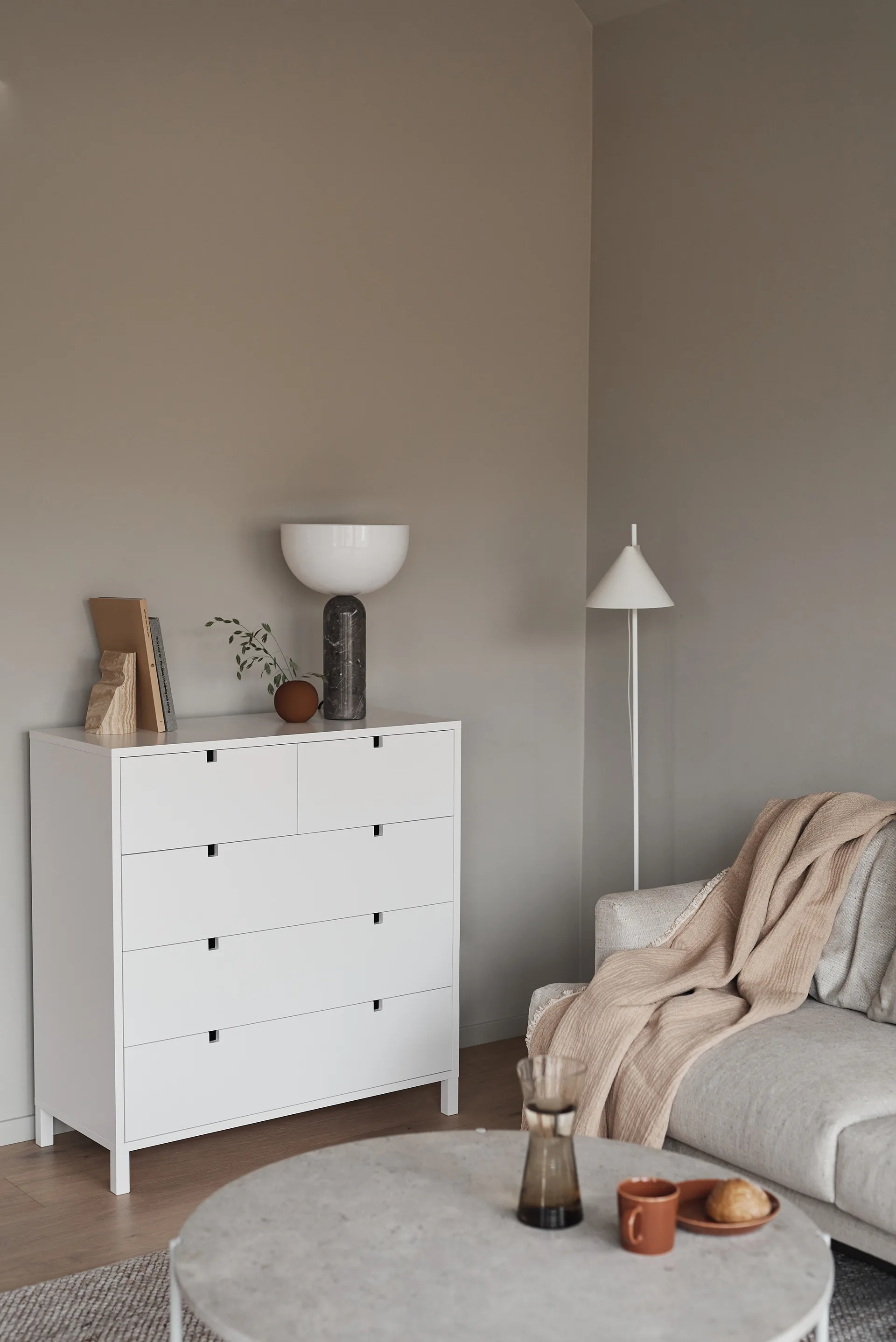 Cómoda Square 2+3 cajones, Blanco 1898