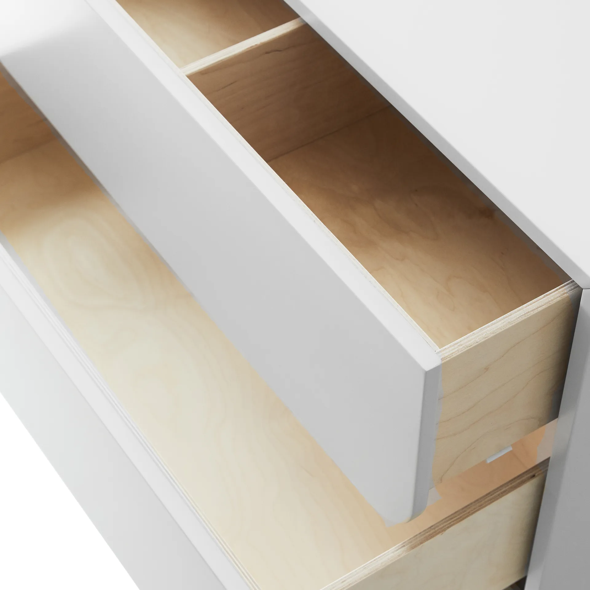 Cómoda Vidja alta, Lacado blanco, 5 cajones 1898