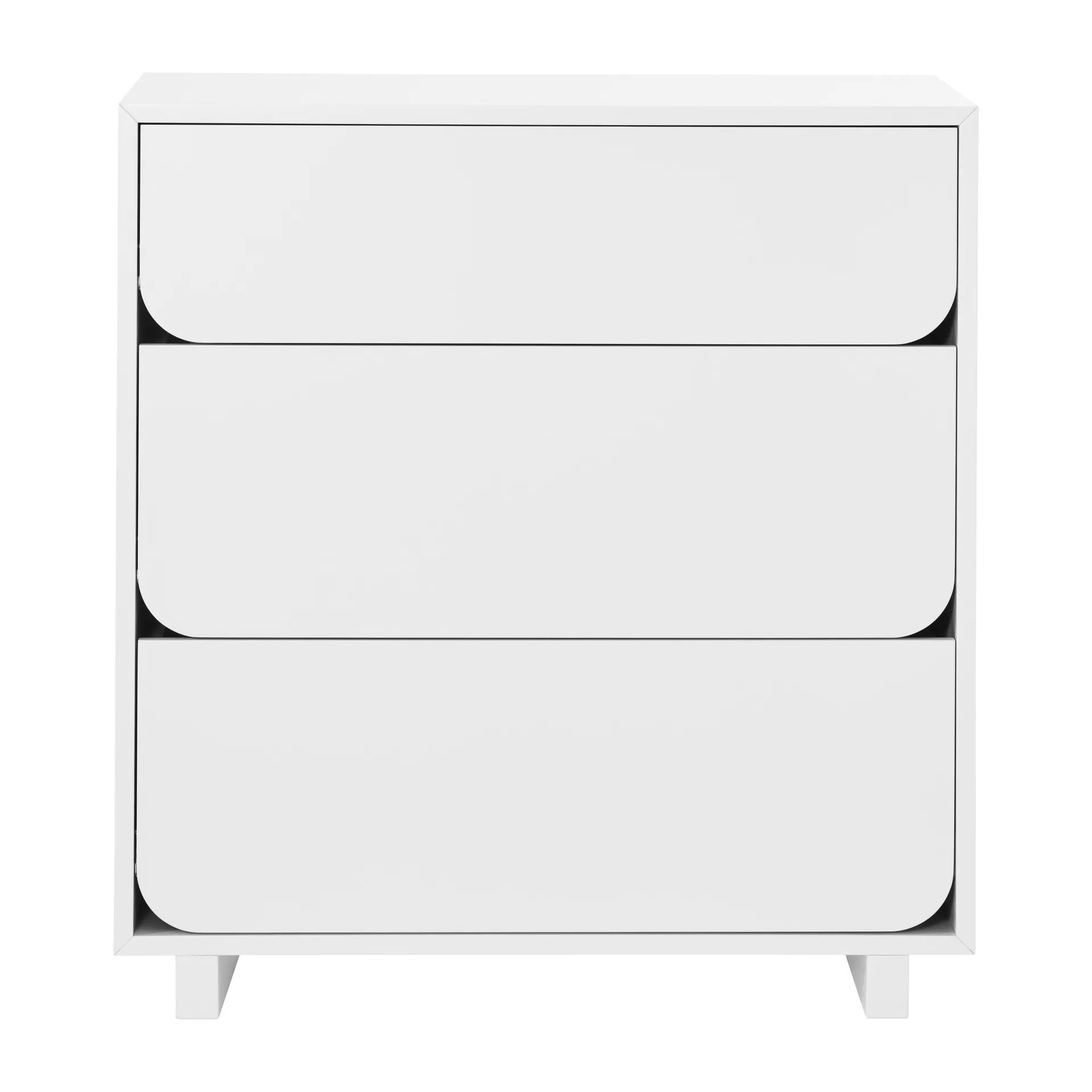 Cómoda Vidja baja 3 cajones, blanco 1898