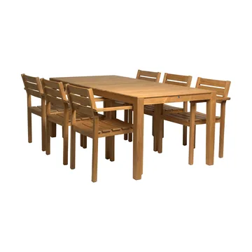 Conjunto de comedor Sköndal con 6 sillas de teca - 1898