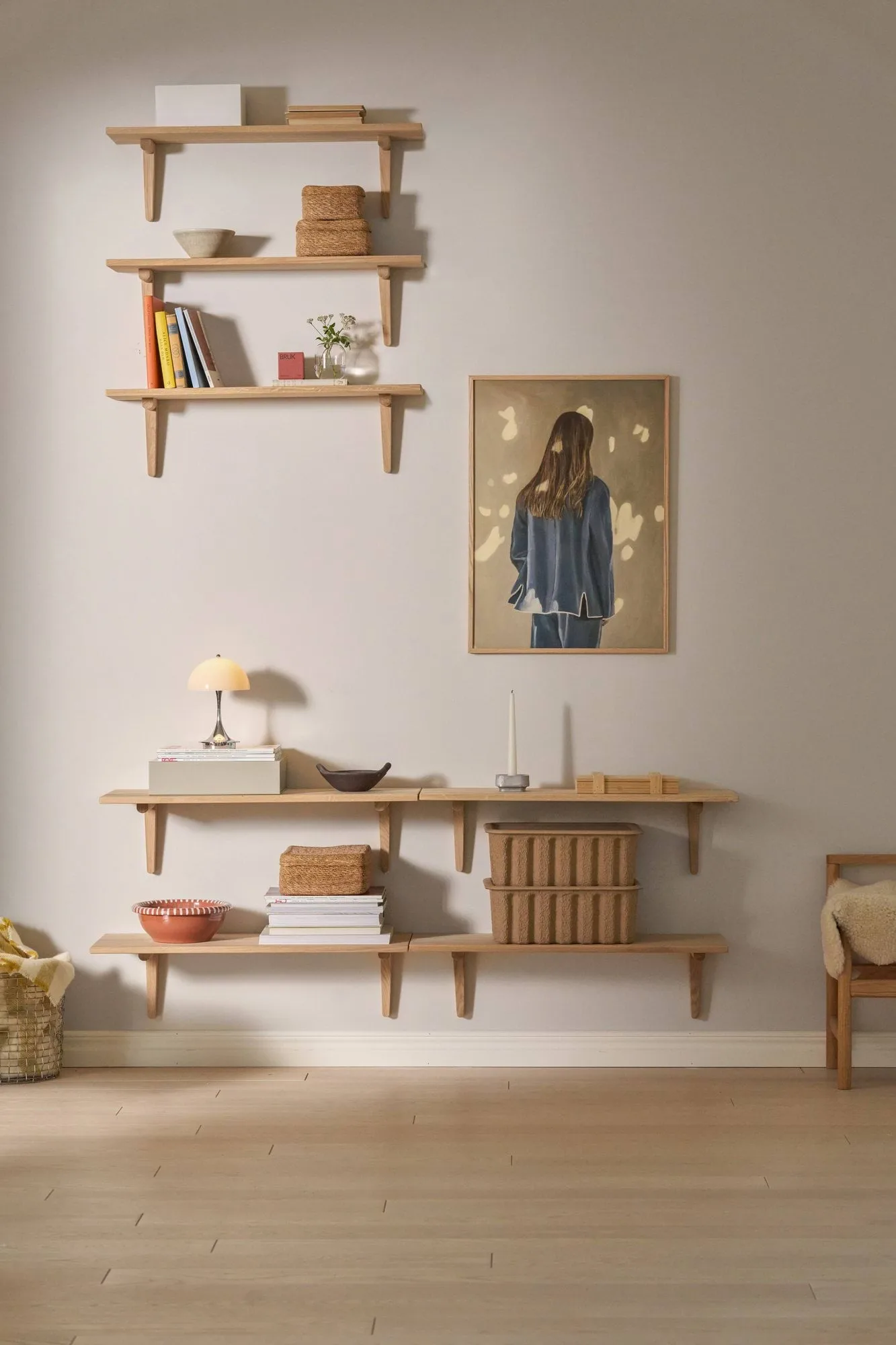 Estante de pared Bäckebo, Roble, 80×30×30 cm 1898