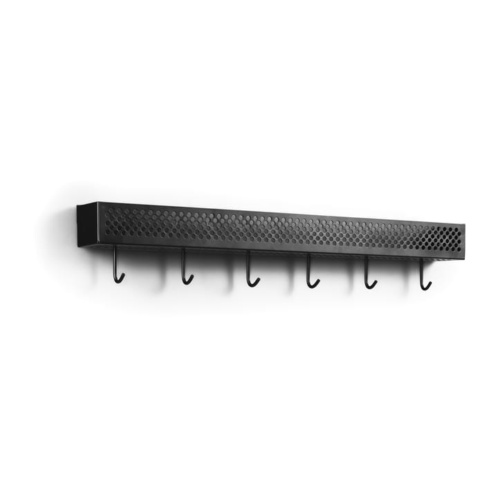 Listón de almacenaje Hissö 80 cm 6 ganchos - negro - 1898