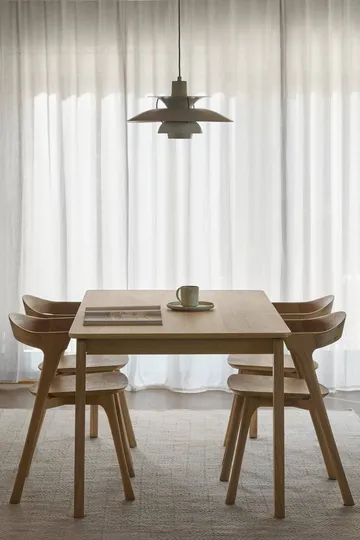 Mesa Alfred - Roble pigmentado blanco, 90x160 cm - 1898