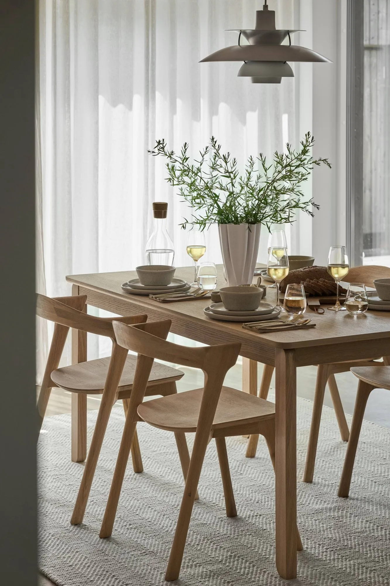 Mesa Alfred, Roble pigmentado blanco, 90x160 cm 1898