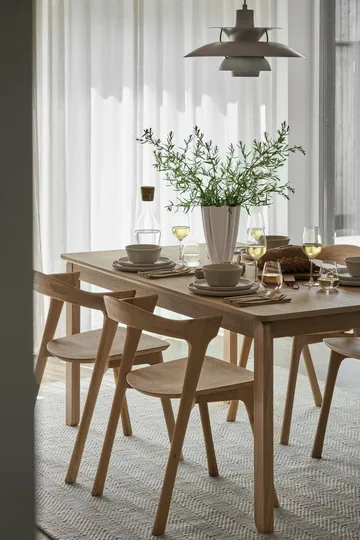 Mesa Alfred - Roble pigmentado blanco, 90x160 cm - 1898