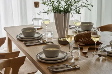 Mesa Alfred - Roble pigmentado blanco, 90x220 cm - 1898
