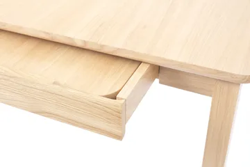 Mesa Alfred - Roble pigmentado blanco, 90x220 cm - 1898