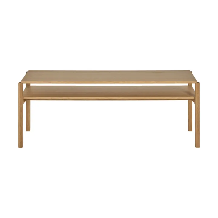 Mesa de centro Lid  - Roble pigmentado blanco, 125x50 cm - 1898