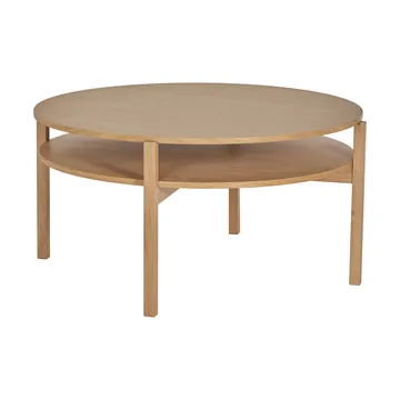 Mesa de centro Lid  - Roble pigmentado blanco, Ø90 cm - 1898
