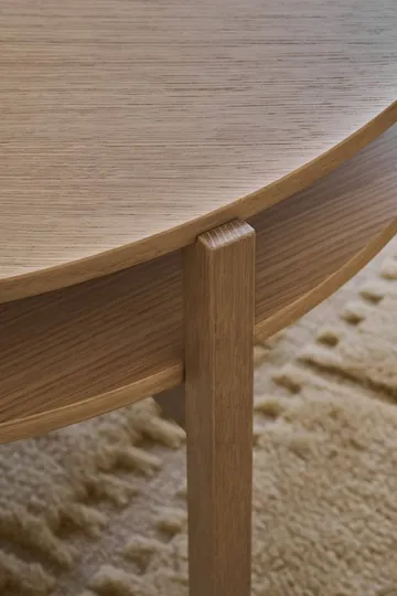 Mesa de centro Lid  - Roble pigmentado blanco, Ø90 cm - 1898