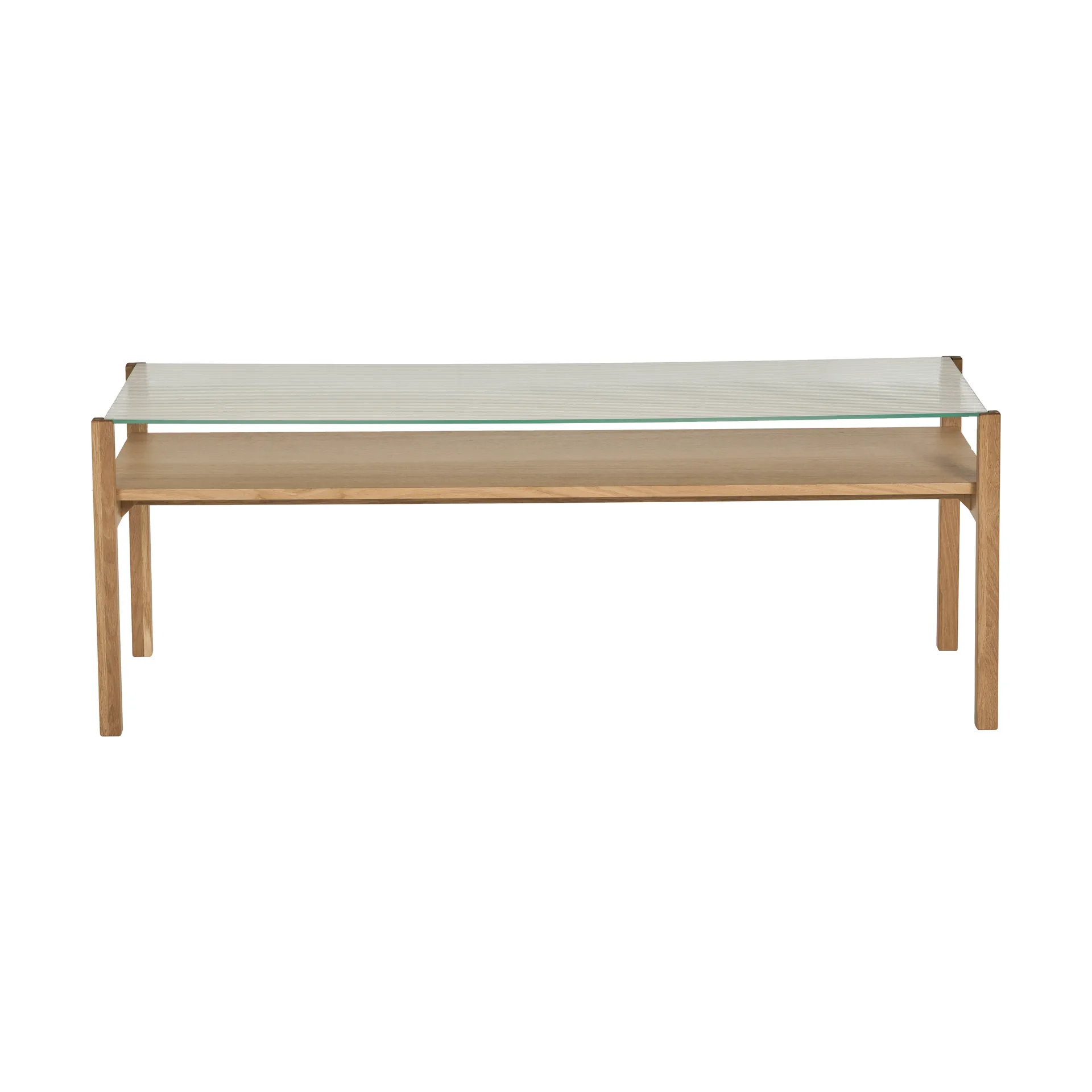 Mesa de centro Lid , Roble pigmentado blanco-vidrio, 125x50 cm 1898