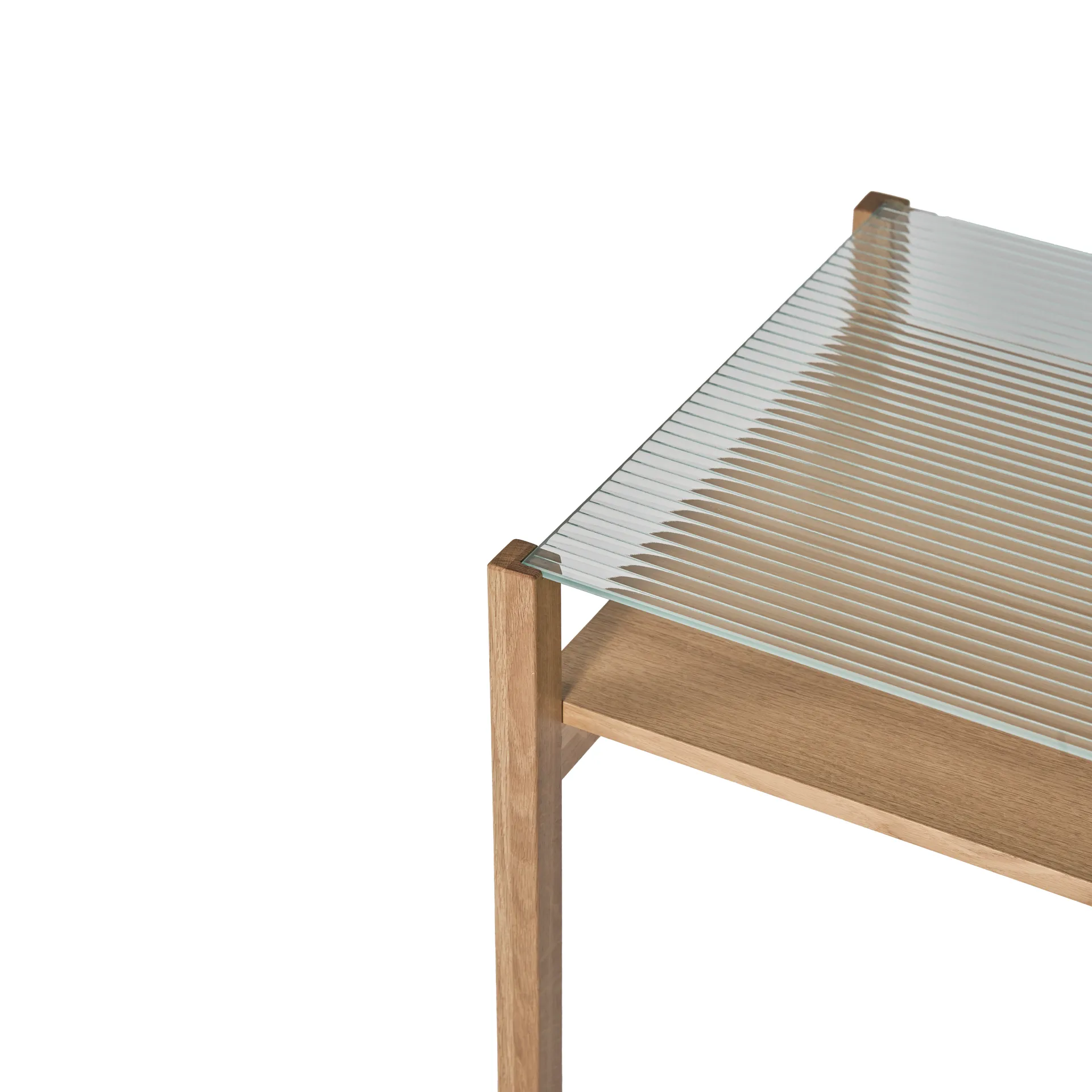 Mesa de centro Lid , Roble pigmentado blanco-vidrio, 125x50 cm 1898