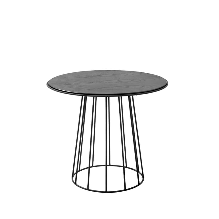Mesa de centro Lidhem Ø50 cm - Roble lacado negro - 1898