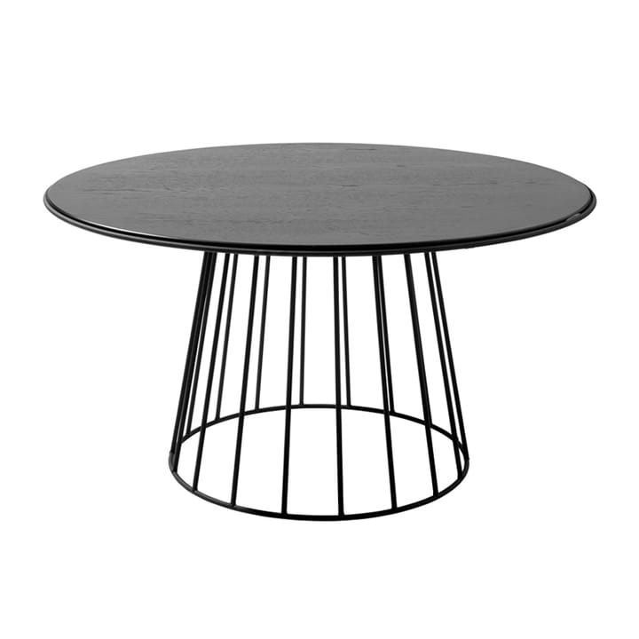 Mesa de centro Lidhem Ø90 cm - Roble lacado negro - 1898