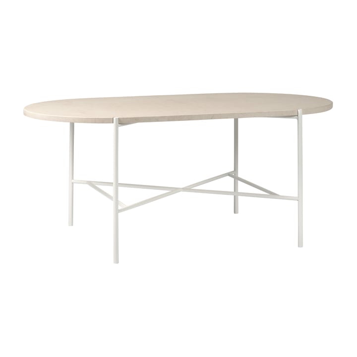 Mesa de centro ovalada Aplaryd - Piedra caliza beige - 1898
