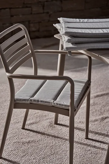 Mesa extensible Marsala 208-288 cm + 4 sillas Messina, Taupe - 1898