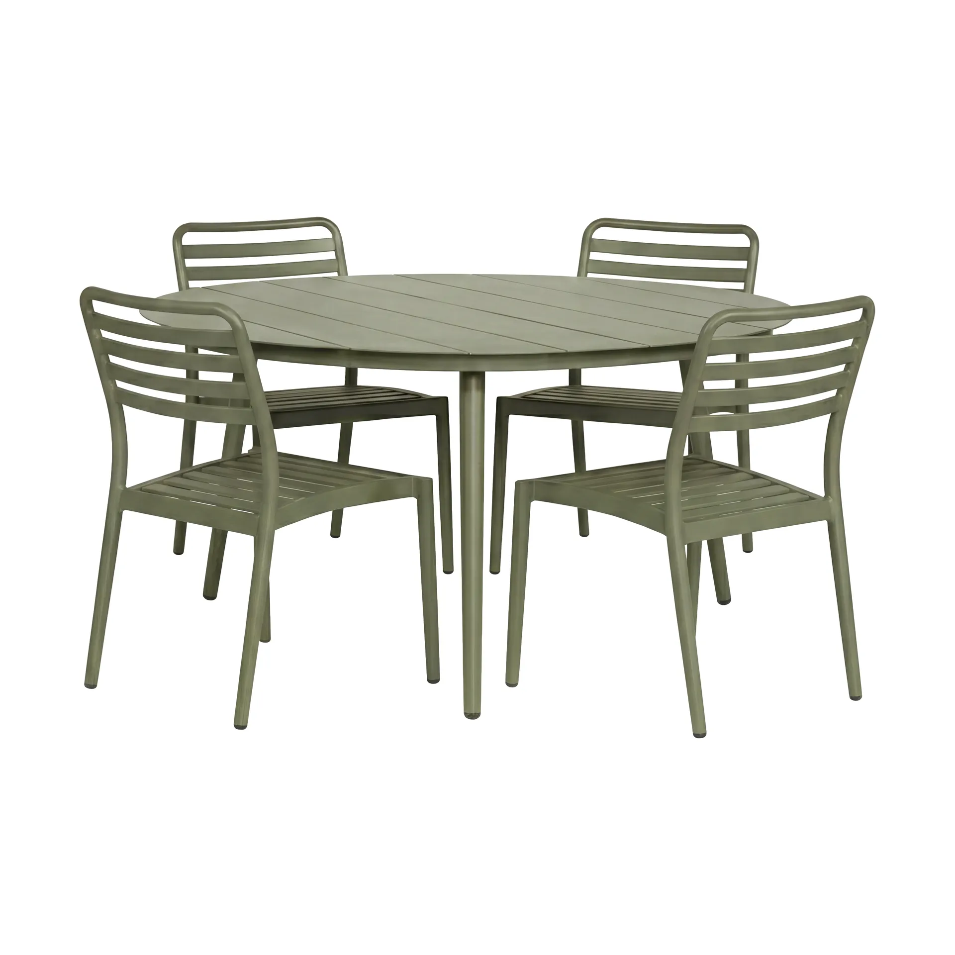 Mesa Marsala Ø140 cm + 4 sillas Messina, Moss green,  1898