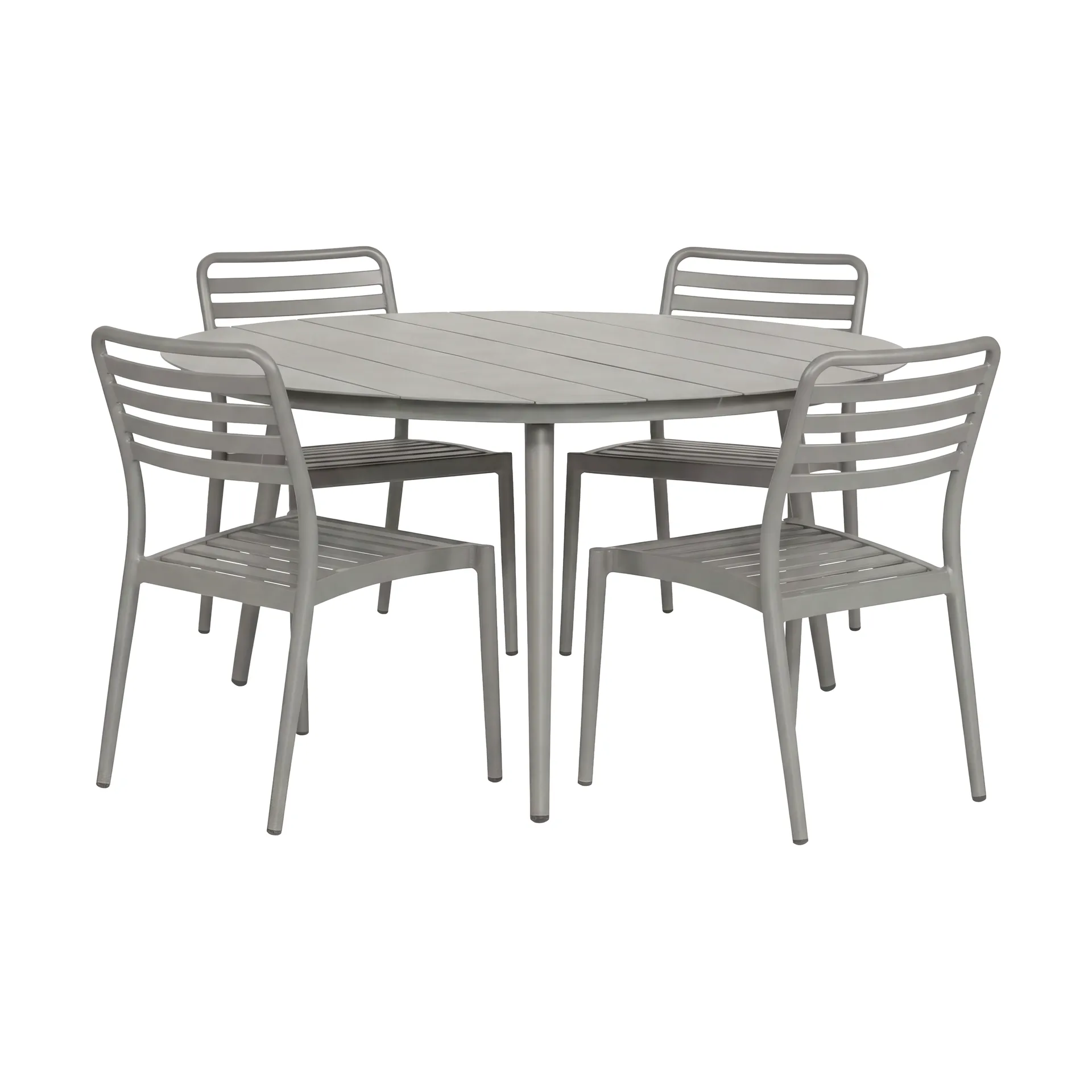 Mesa Marsala Ø140 cm + 4 sillas Messina, Taupe,  1898