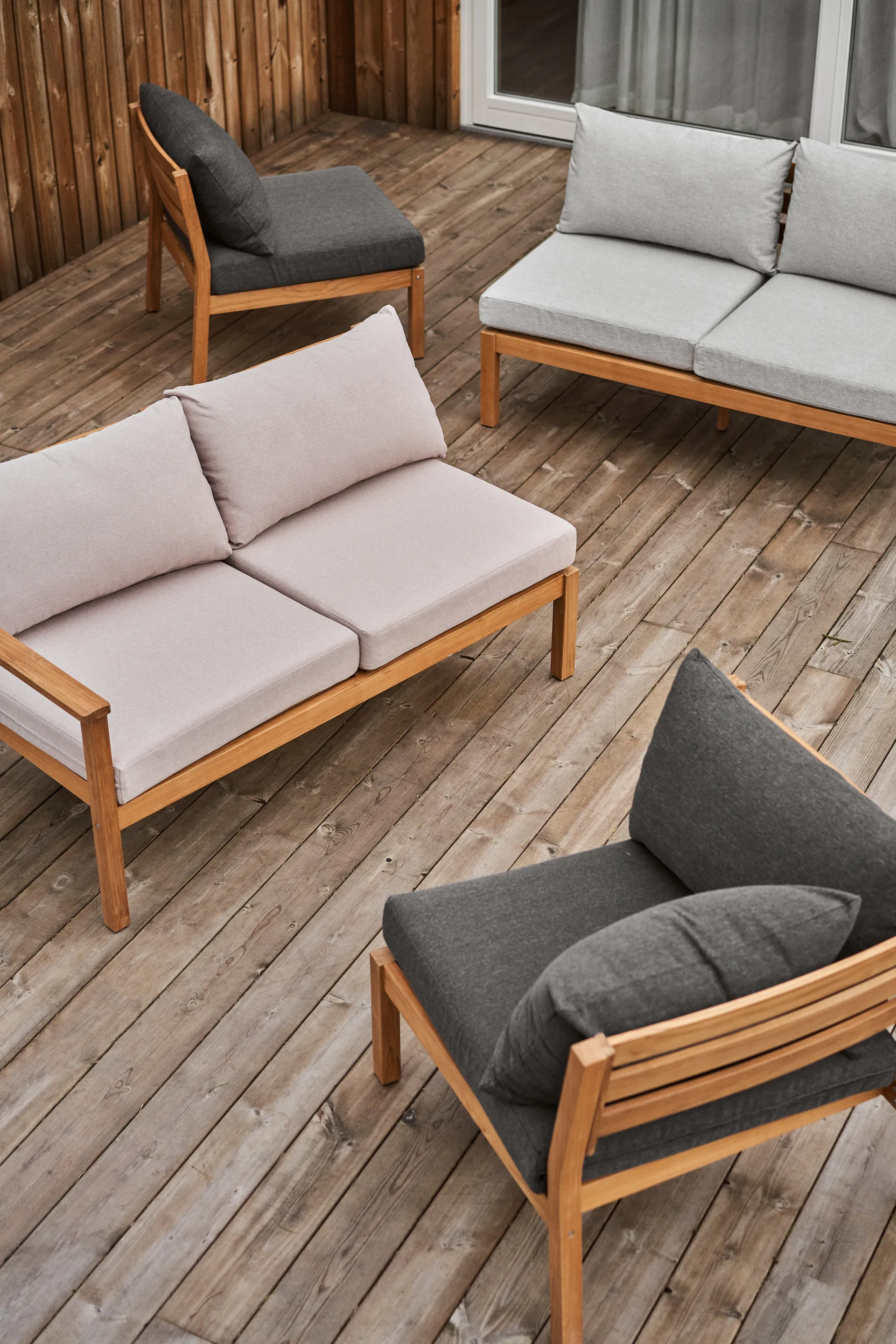 Módulo de sofá parte esquina Stockaryd teak/dark grey 1898