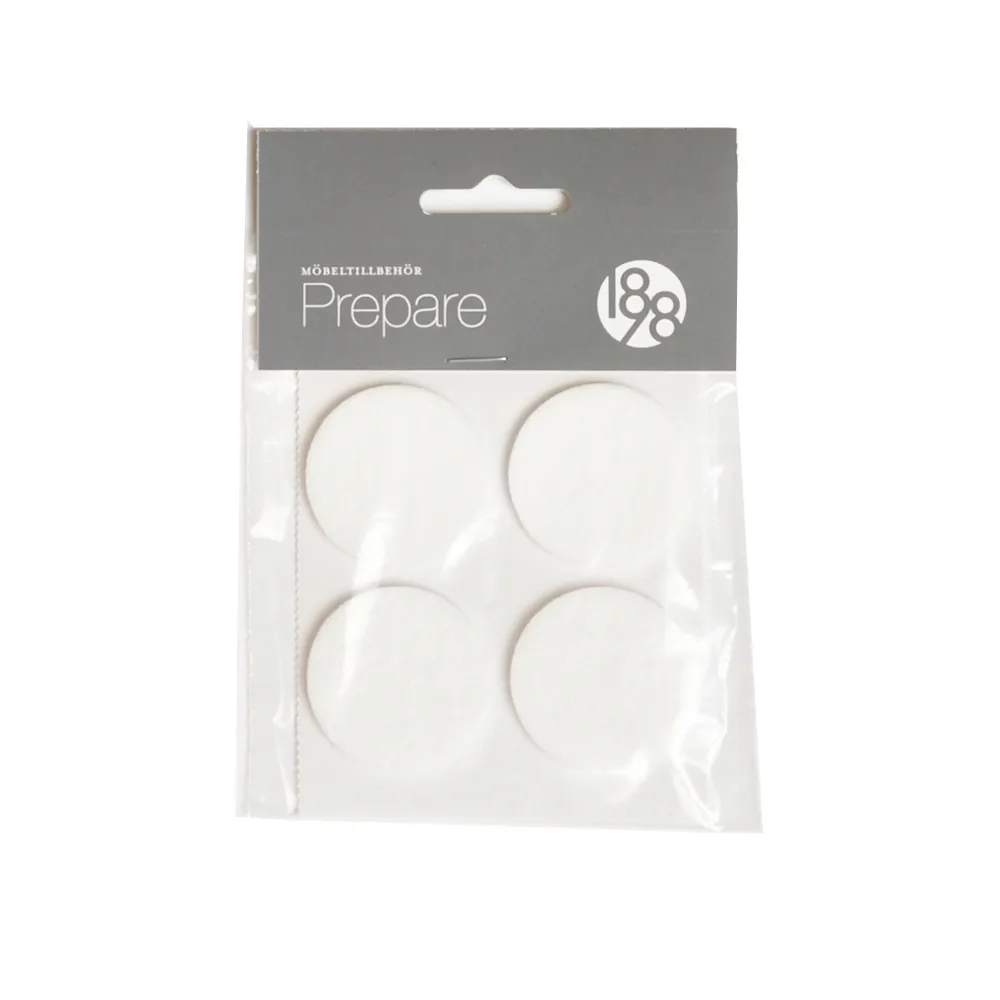 Protector para muebles Prepare, Blanco, fieltro autoadhesivo , ø38 mm, 4 unidades 1898