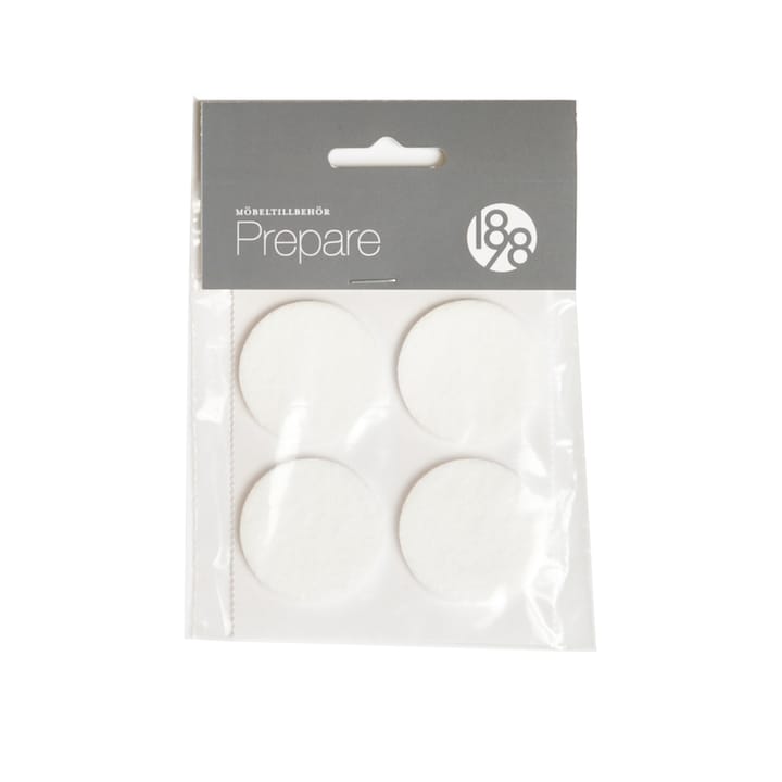 Protector para muebles Prepare - Blanco, fieltro autoadhesivo , ø38 mm, 4 unidades - 1898