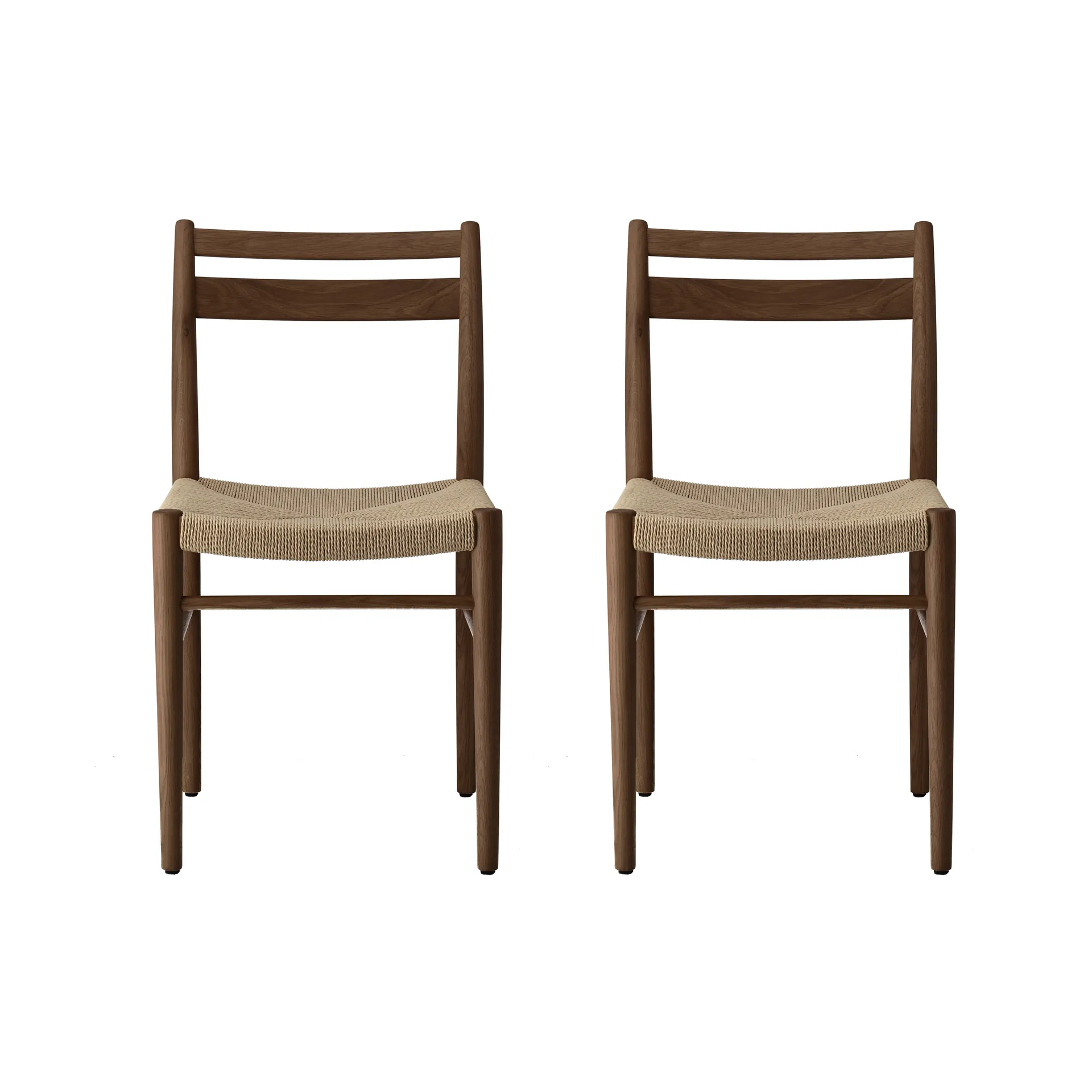 Roble ahumado lacado-trenzado natural, pack de 2 1898
