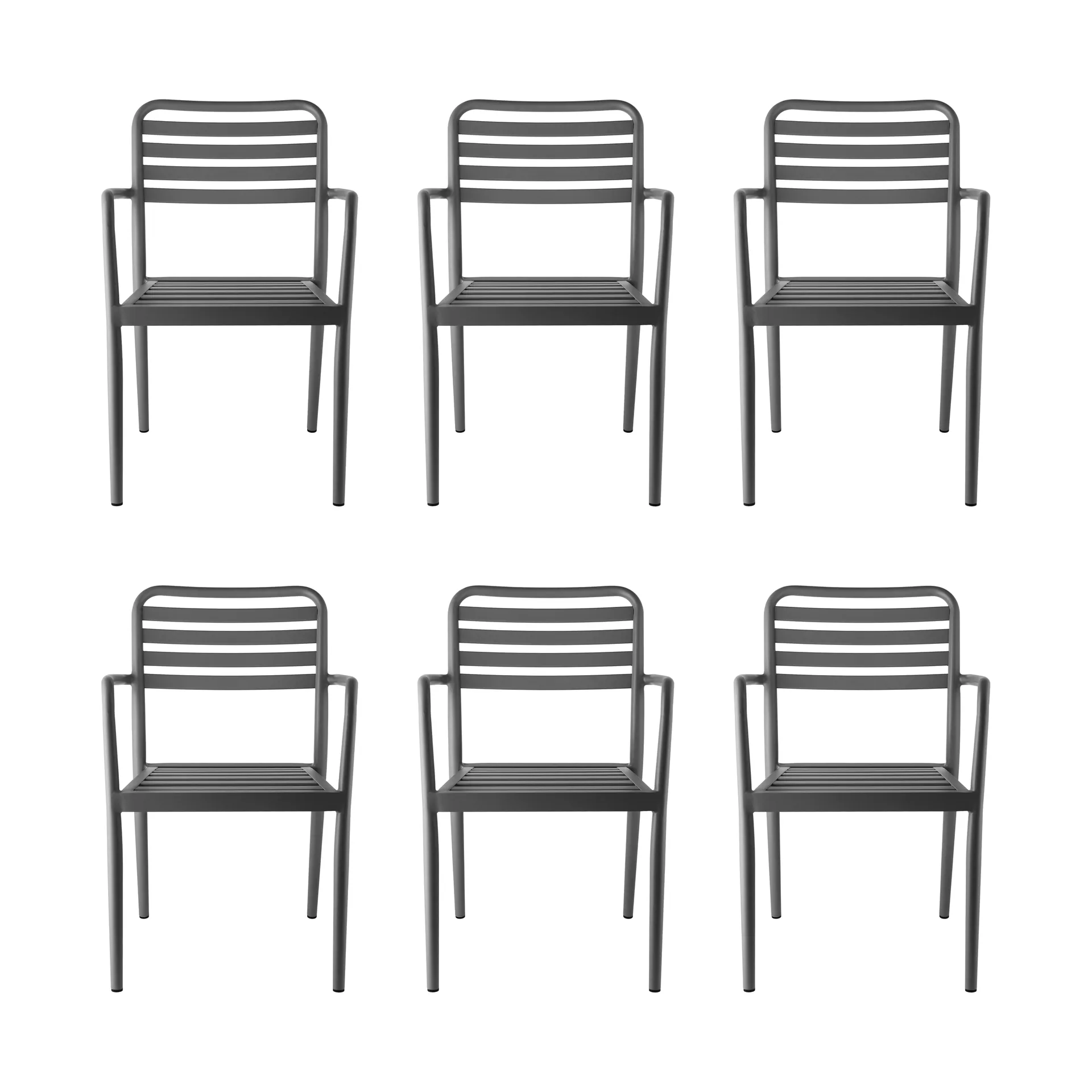 Silla con reposabrazos Messina, Anthracite, 6-pack,  1898