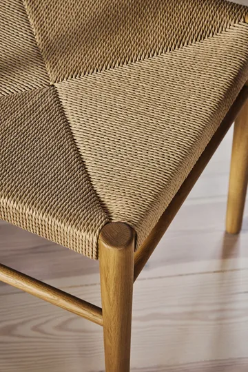 Silla de comedor Fridhem, Roble lacado-trenzado natural, pack de 4 - 1898