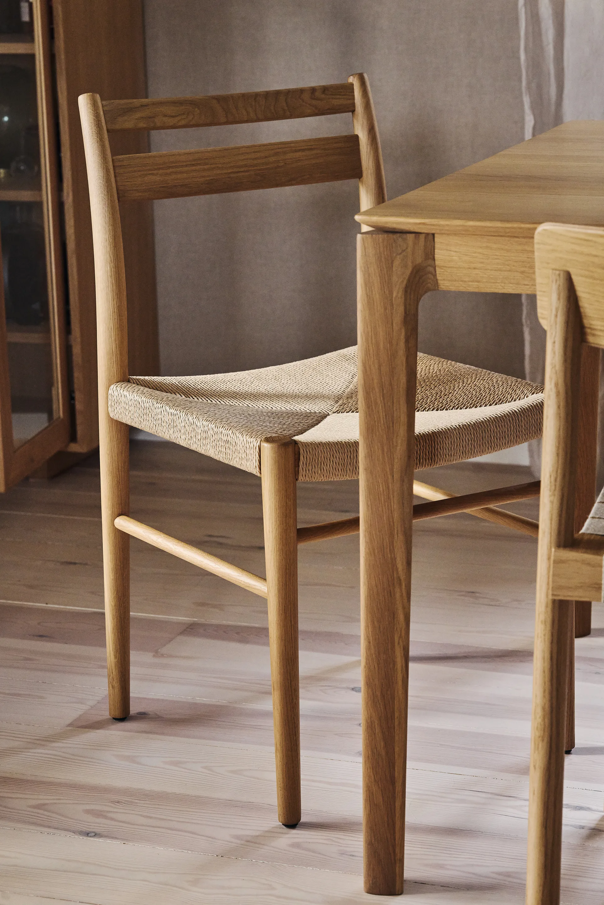 Silla de comedor Fridhem, Roble lacado-trenzado natural, pack de 4,  1898