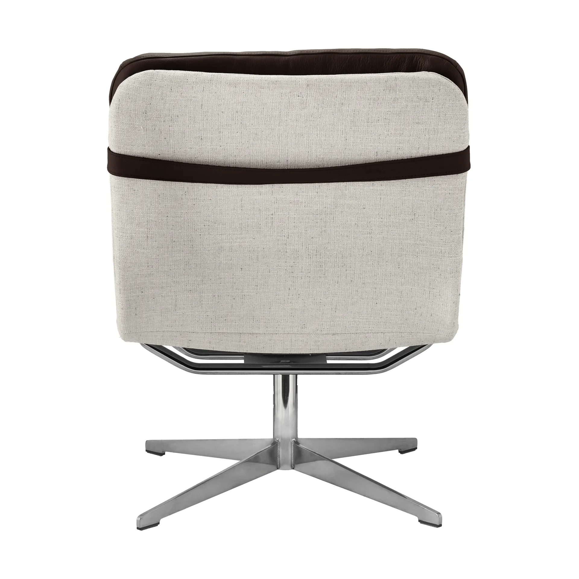 Sillón giratorio Loholm, Cuero marrón oscuro-Bern Beige 0341 1898