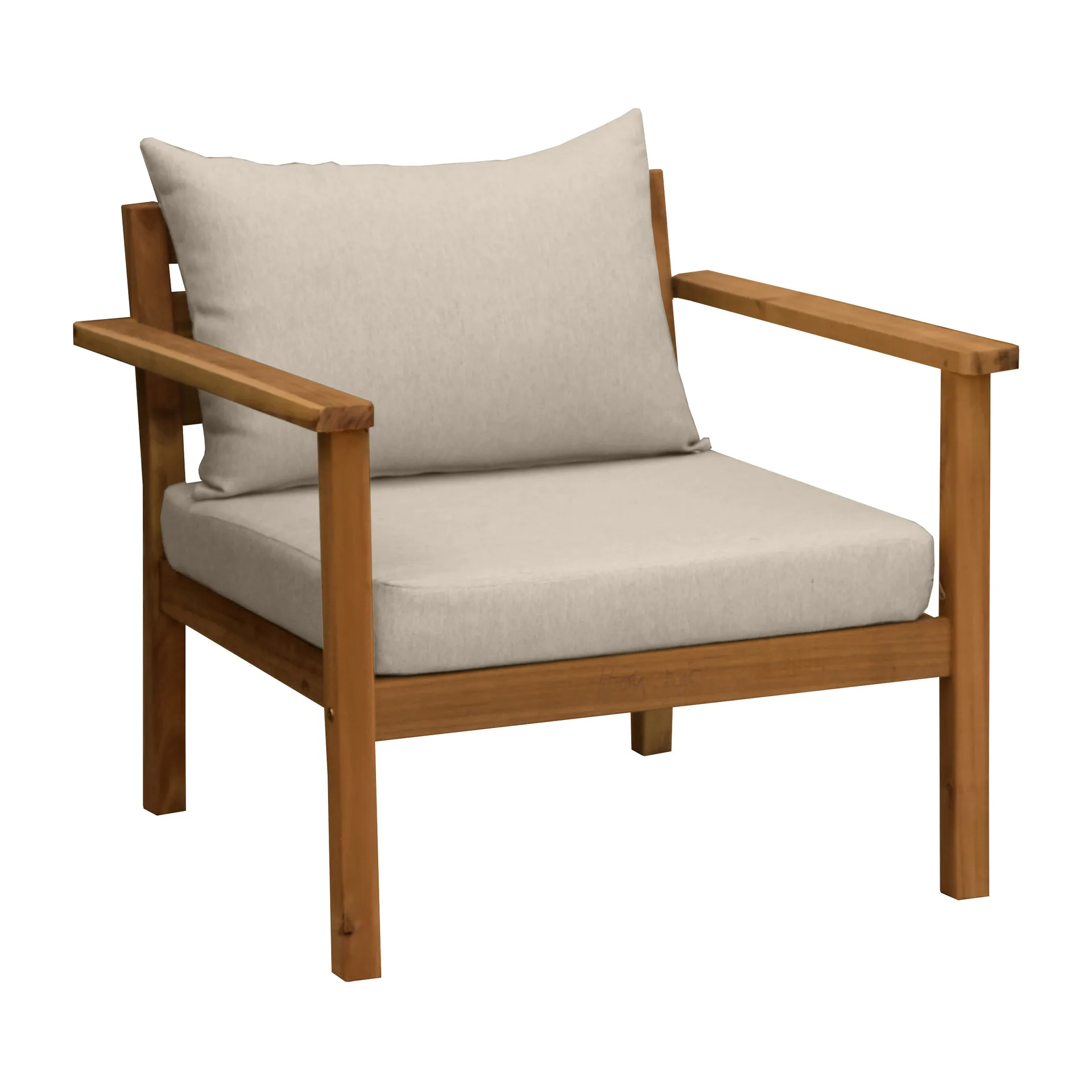 Sillón lounge Stockaryd teak/beige,  1898