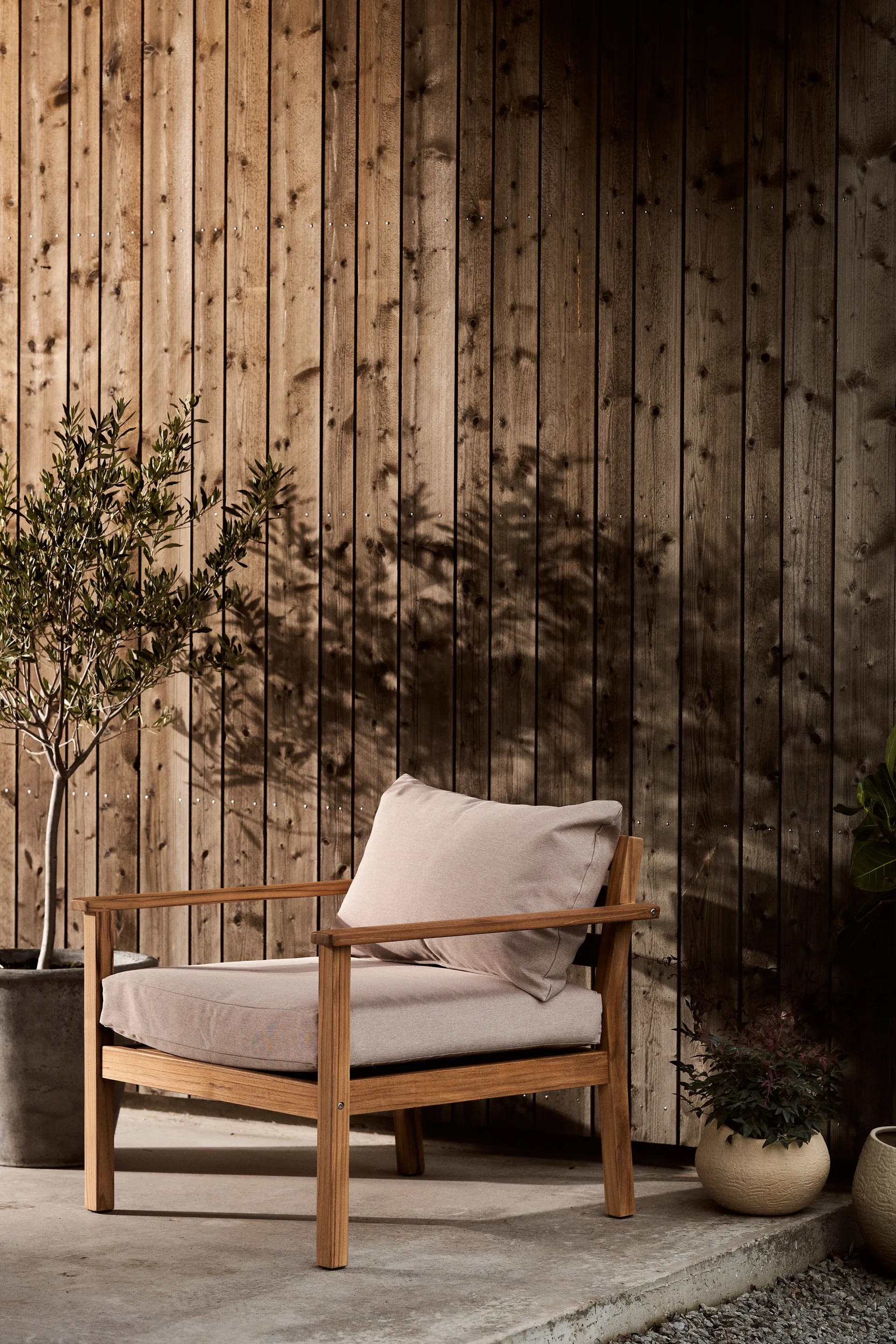 Sillón lounge Stockaryd teak/beige,  1898