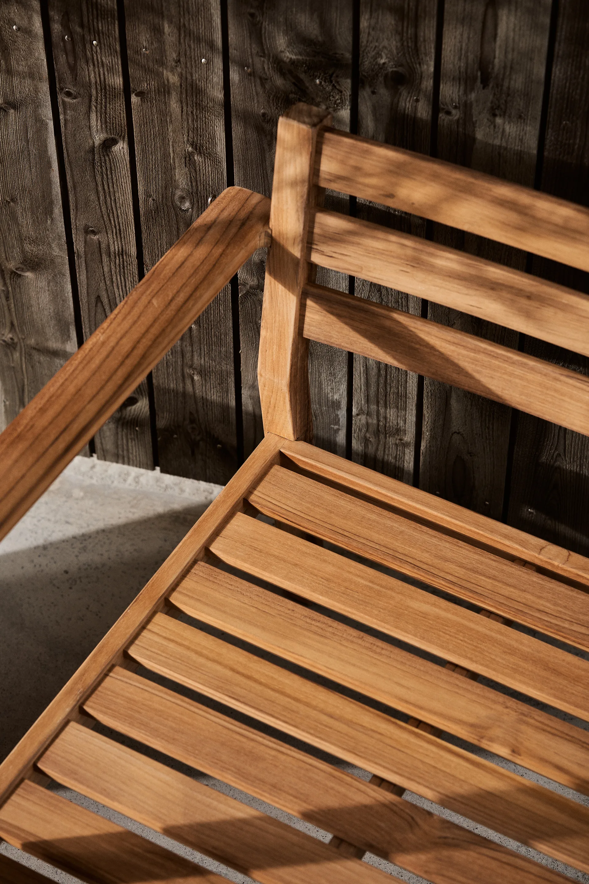 Sillón lounge Stockaryd teak/light grey 1898