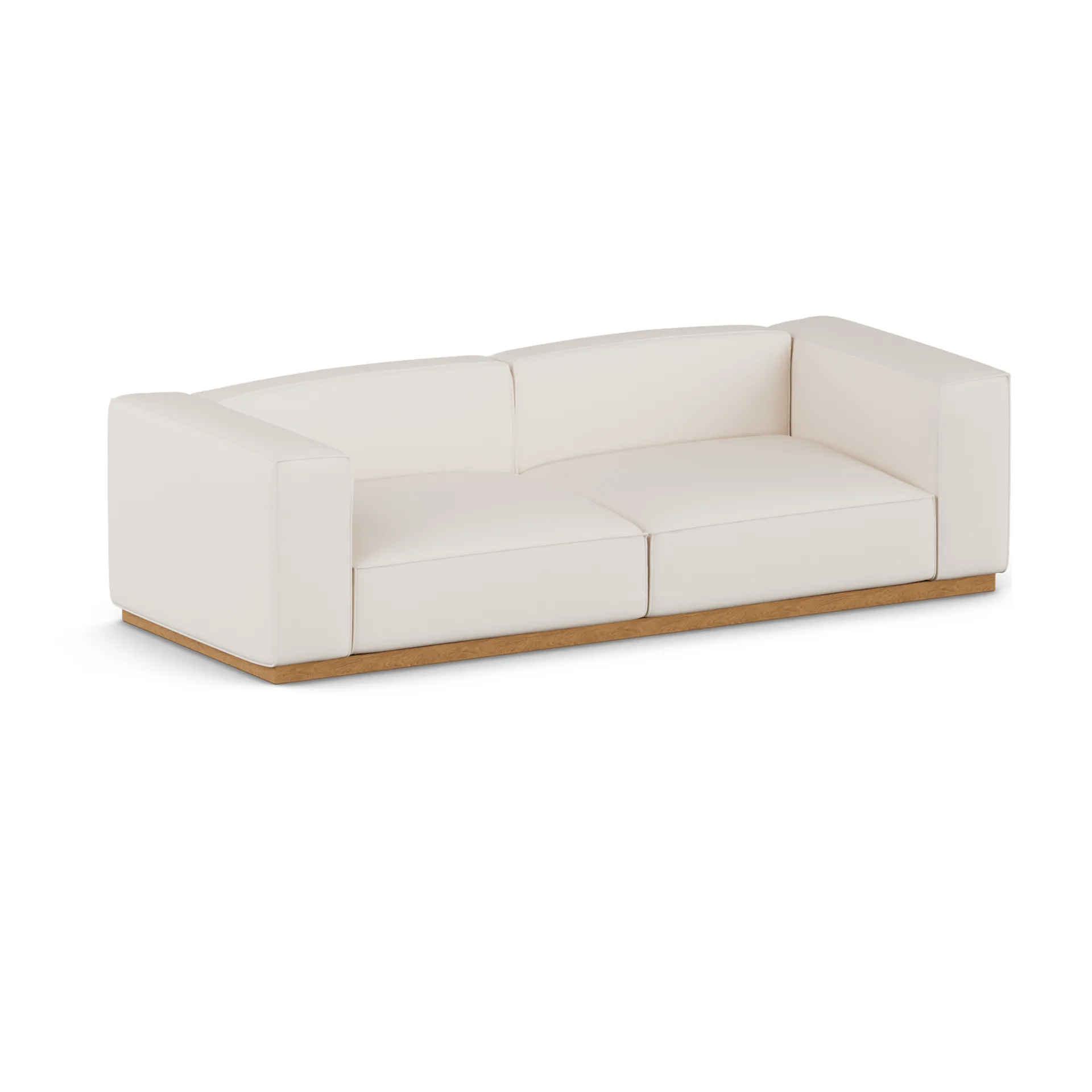 Sofá Bergsdal, Caleido beige 9600-Fresno teñido en roble, 3 plazas 1898