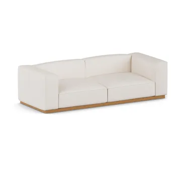 Sofá Bergsdal - Caleido beige 9600-Fresno teñido en roble, 3 plazas - 1898
