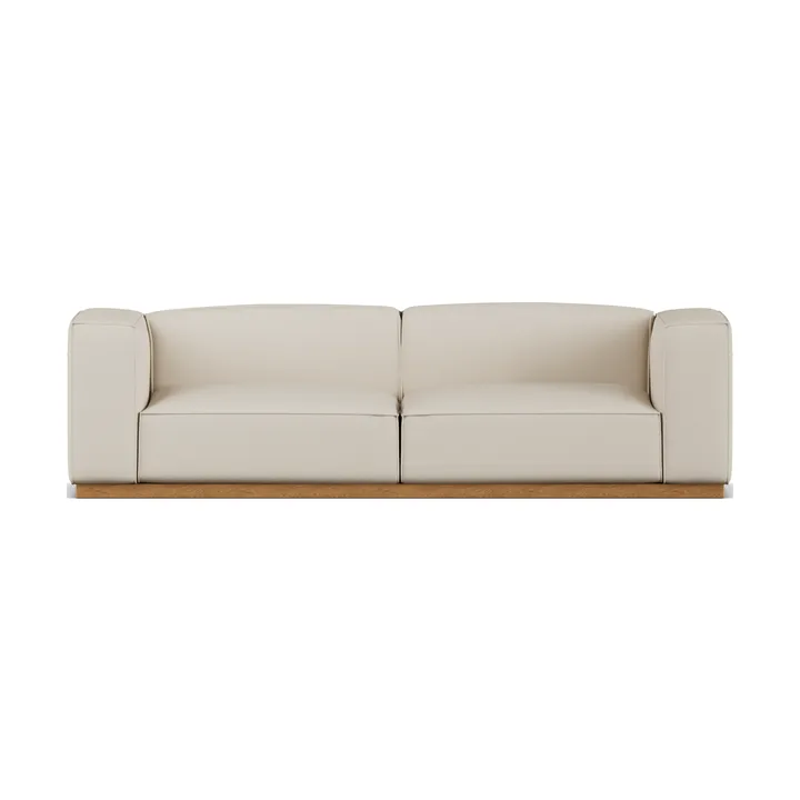 Sofá Bergsdal - Jump beige 1956-Fresno teñido en roble, 3 plazas - 1898