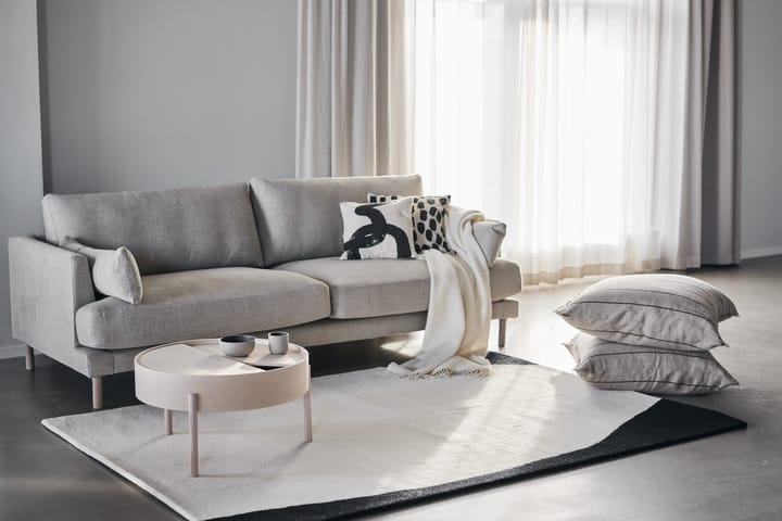 Sofá Bredhult, 3 plazas tela bern 0341 beige, patas roble aceitado blanco 1898