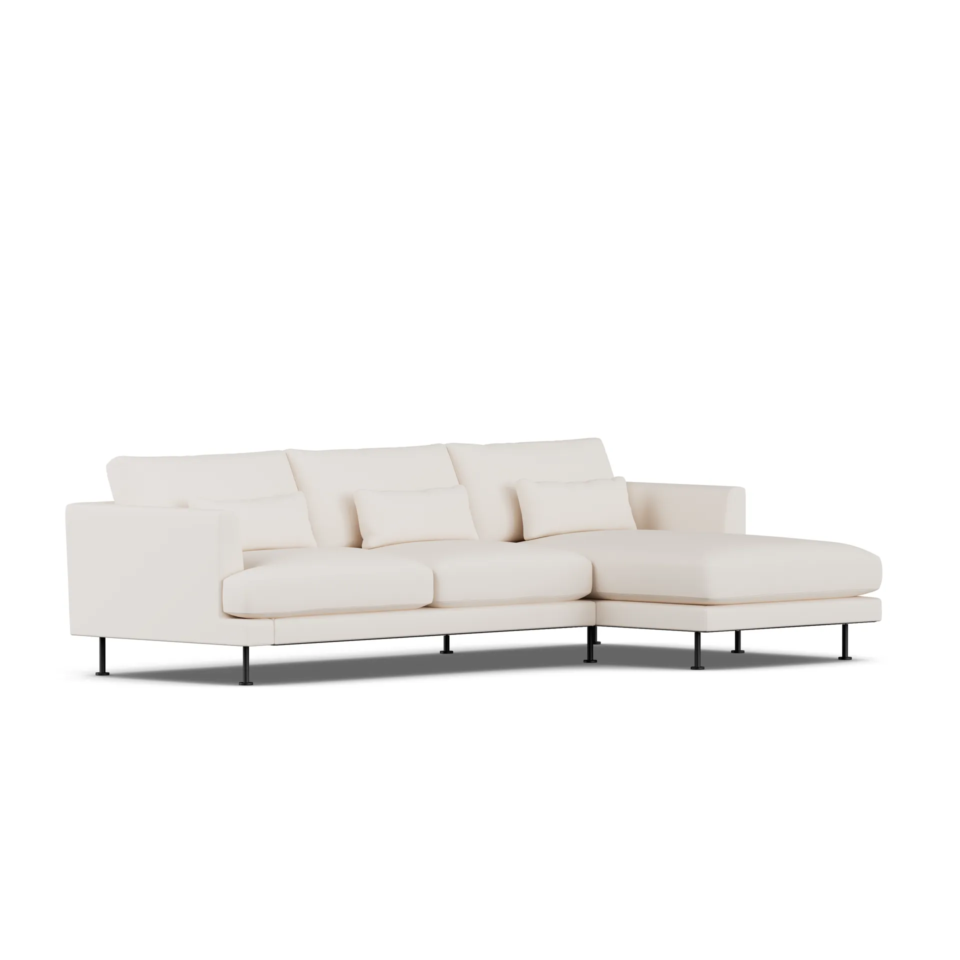 Sofá Bredhult, Caleido Beige 9600-acero negro, 2,5 plazas C1 1898