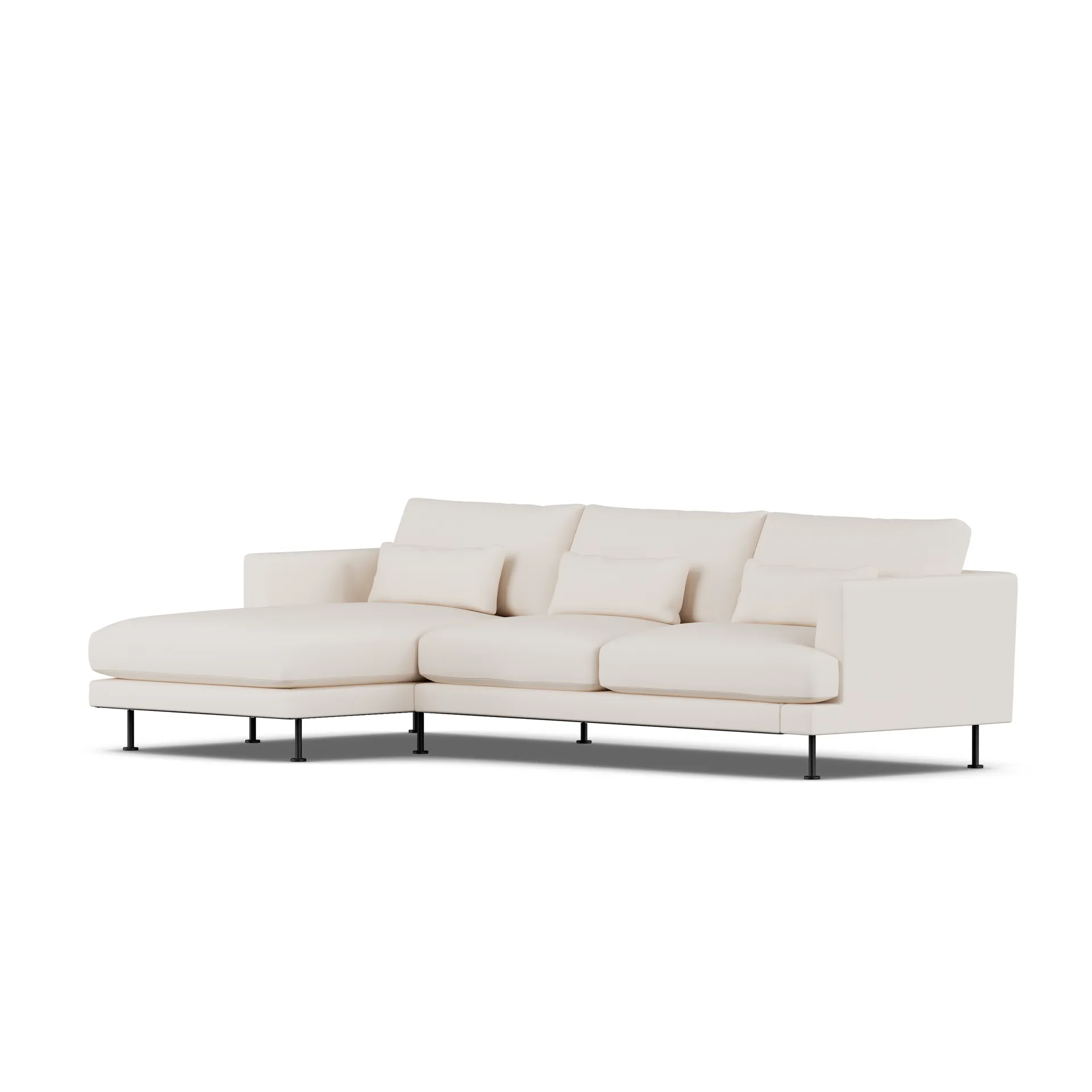 Sofá Bredhult, Caleido Beige 9600-acero negro, 2,5 plazas C2 1898