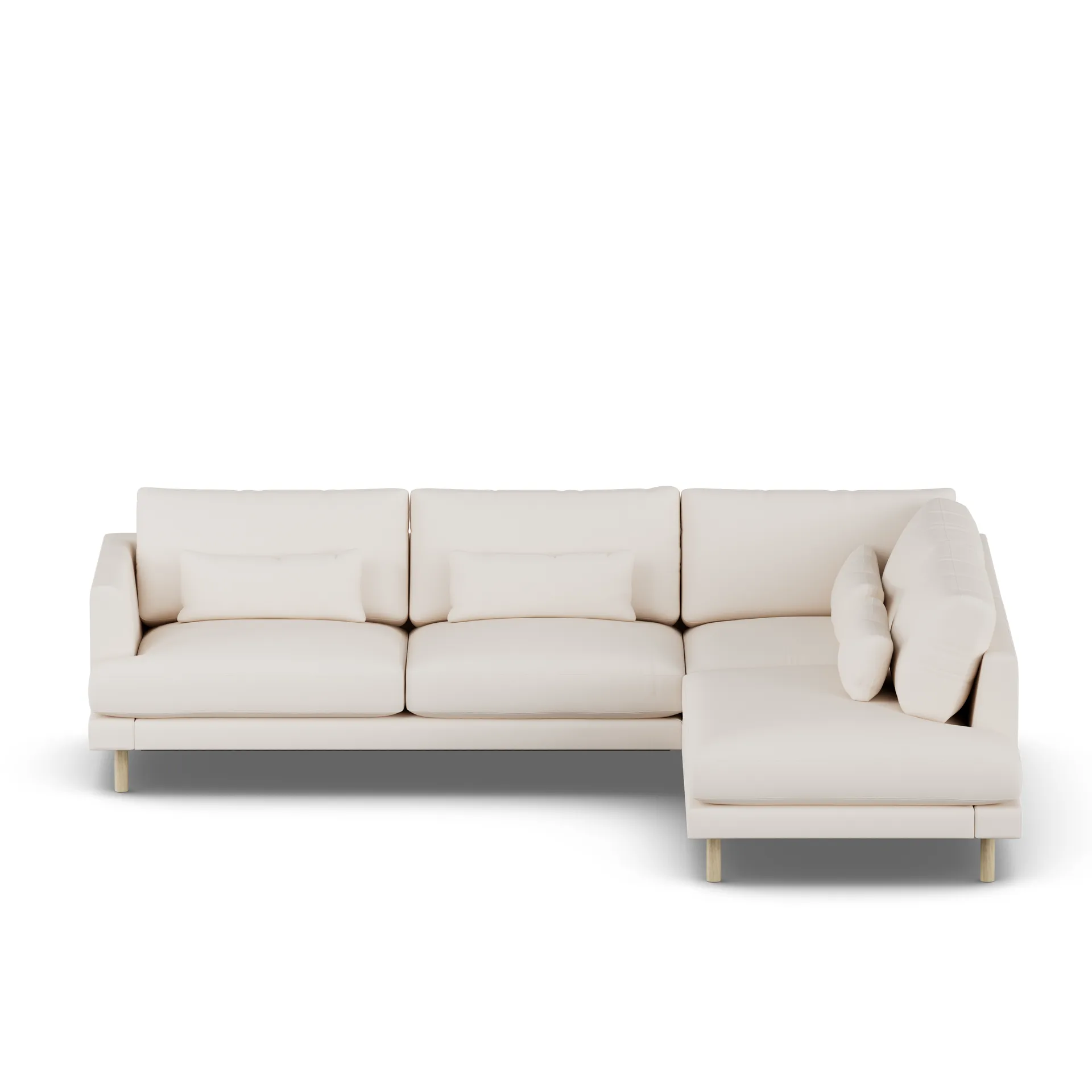 Sofá Bredhult, Caleido Beige 9600-roble blanco aceitado, 3 plazas A1 1898
