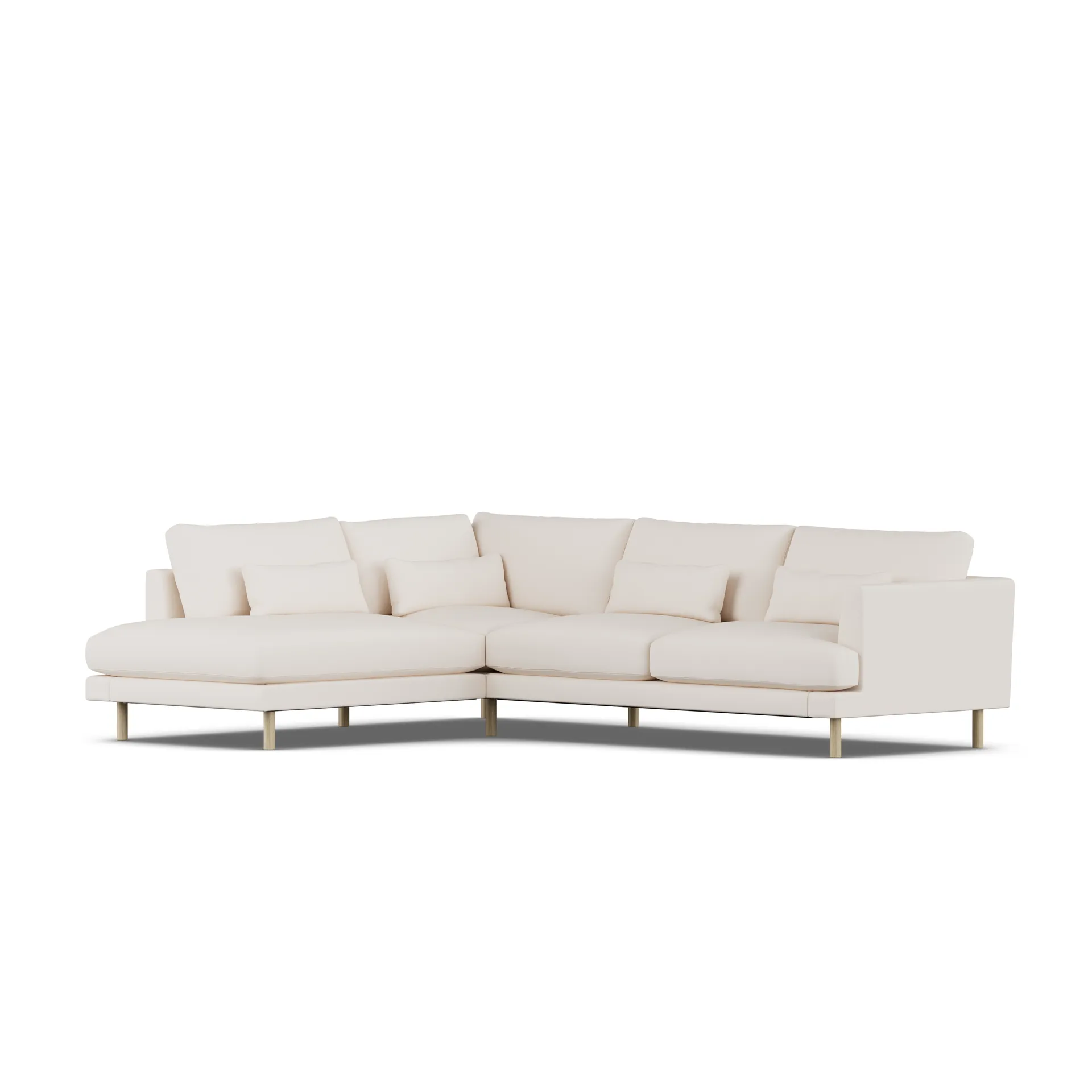 Sofá Bredhult, Caleido Beige 9600-roble blanco aceitado, 3 plazas A2 1898