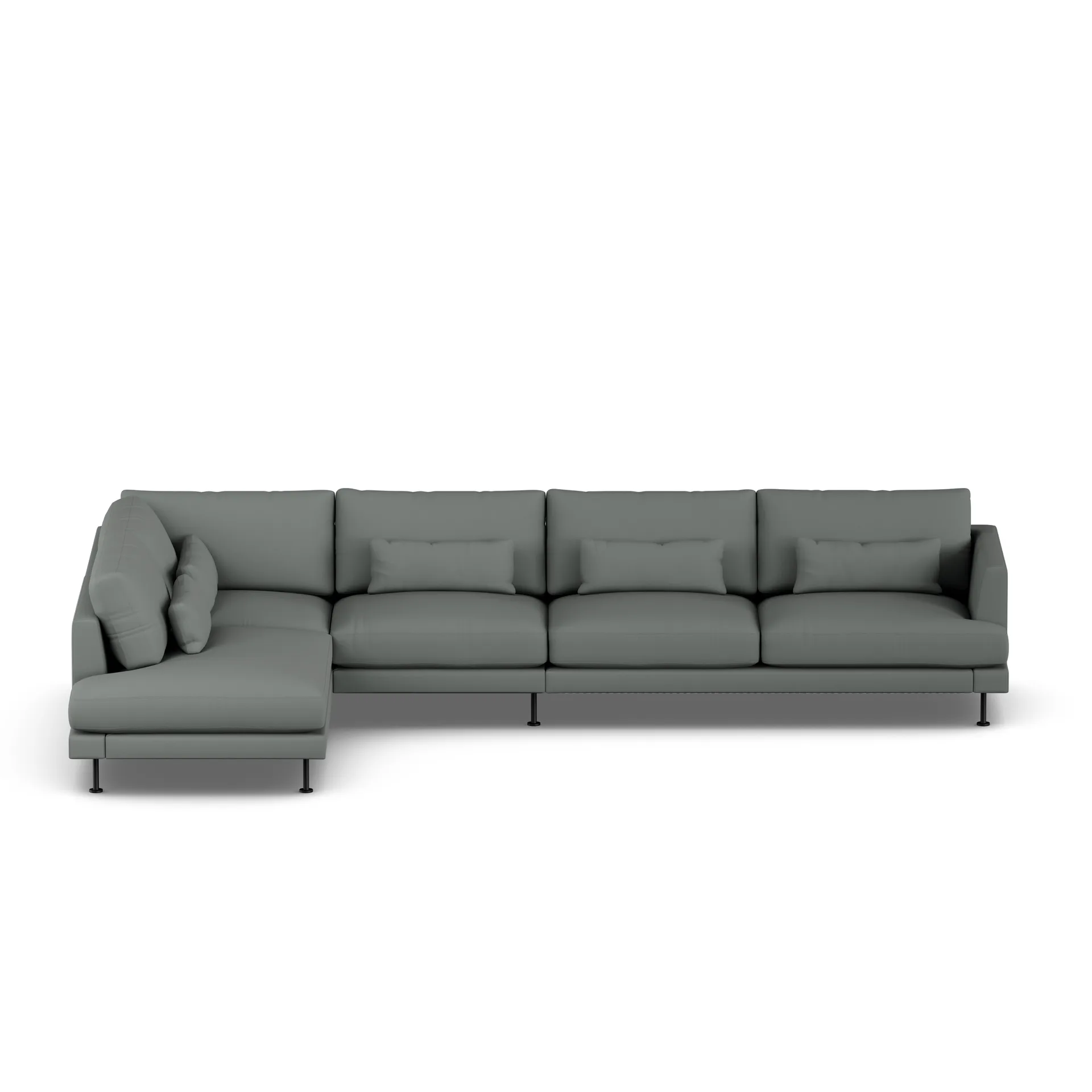 Sofá Bredhult, Caleido Grey 1240-acero negro, 4 plazas B2 1898