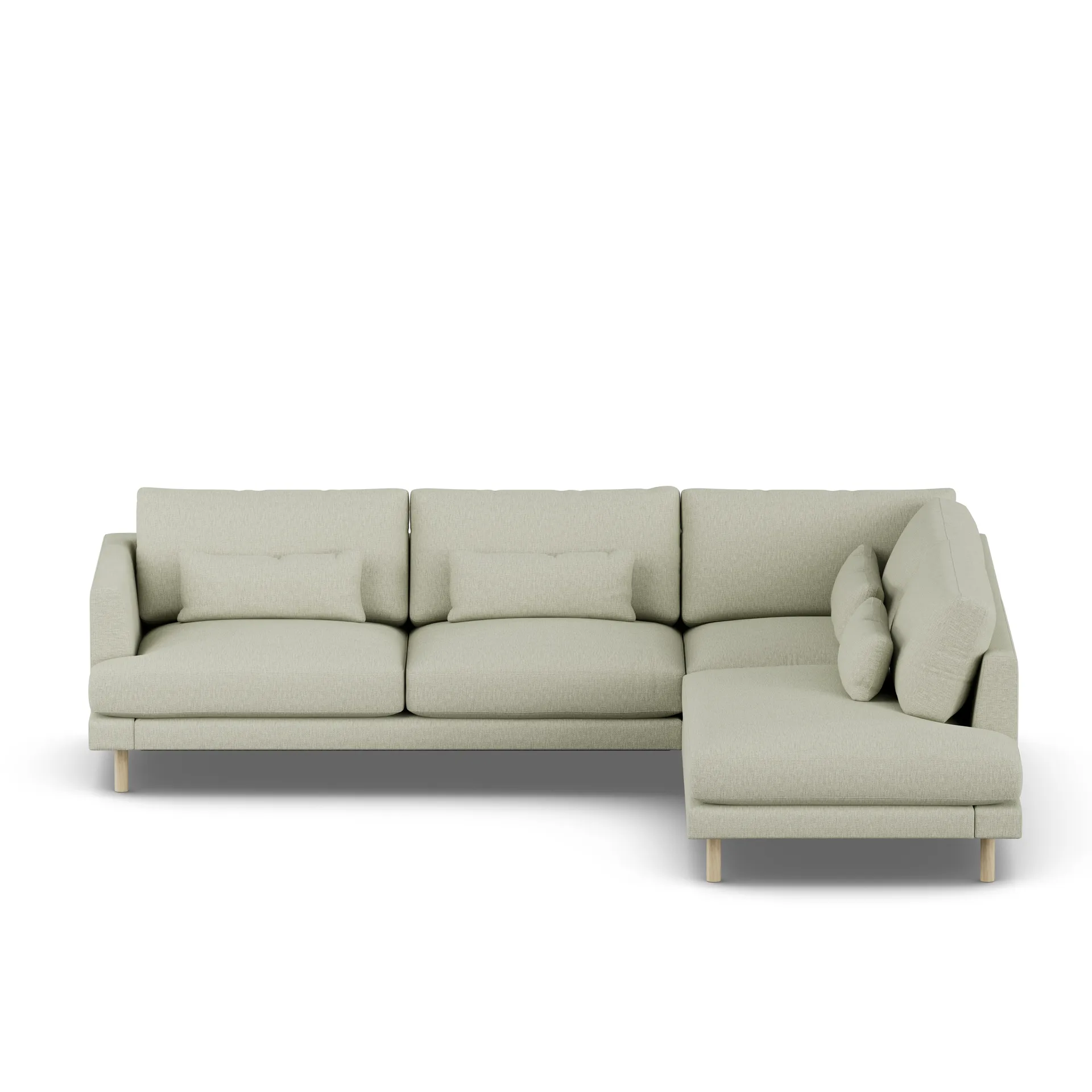 Sofá Bredhult, Luiza Beige 3981-roble blanco aceitado, 3 plazas A1 1898