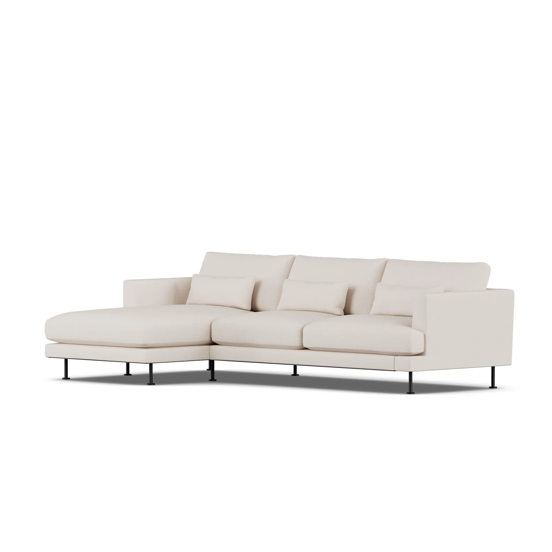 Sofá Bredhult, Same Off White 6671-acero negro, 2,5 plazas C2 1898