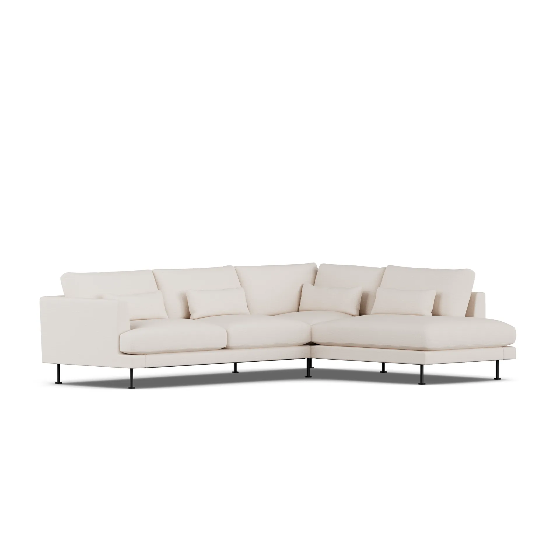 Sofá Bredhult, Same Off White 6671-acero negro, 3 plazas A1 1898